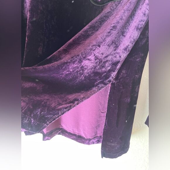 Theory Tehya Crush Velvet Tunic In Purple Size Large - Picture 6 of 8